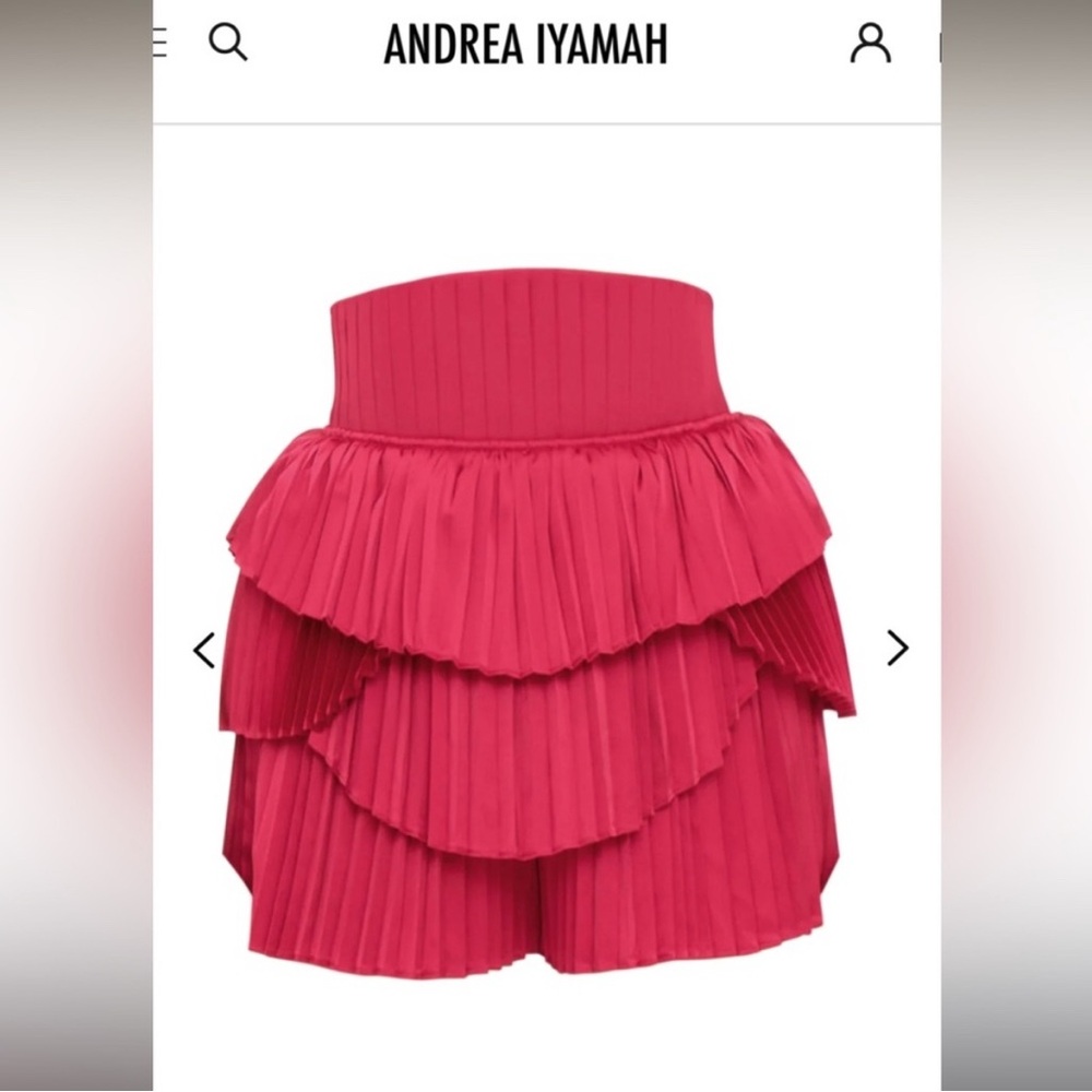 NWT Andrea Iyamah Hibi high waisted pleated short XS